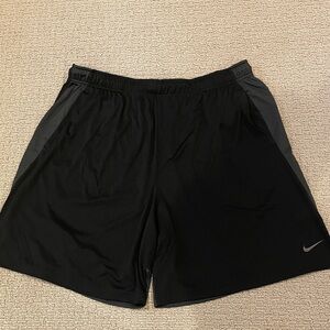 Nike Men's Black & Gray Athletic Shorts